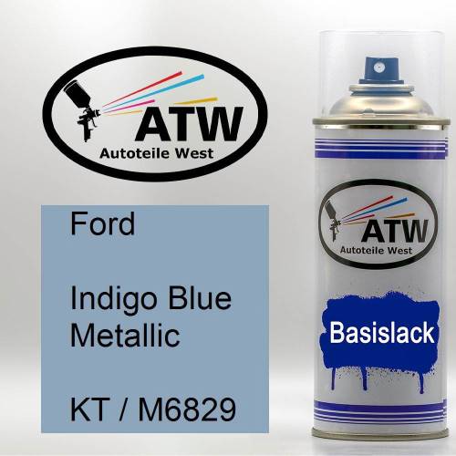 Ford, Indigo Blue Metallic, KT / M6829: 400ml Sprühdose, von ATW Autoteile West.